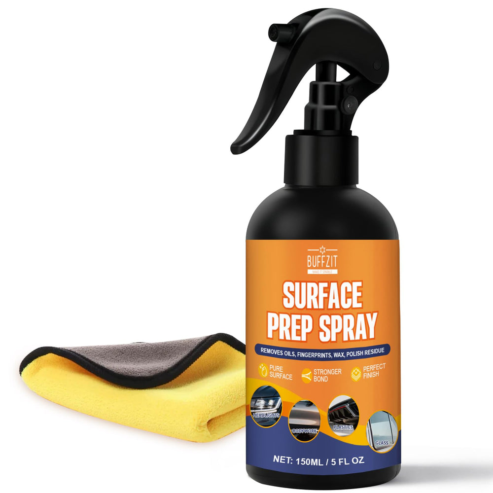 BUFFZIT Surface Prep Spray bottle for quick surface cleaning before coating.