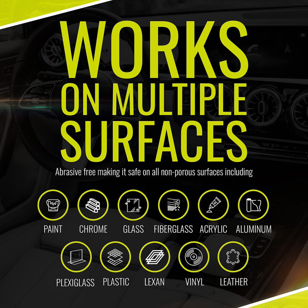 BugSlide cleaner used on chrome and metal surfaces for polished look