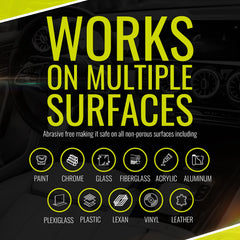BugSlide cleaner used on chrome and metal surfaces for polished look