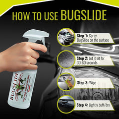 BugSlide paint-safe polish on painted surfaces without wax buildup.