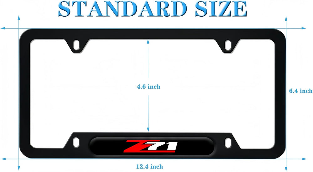 BUGUANGJIAN Z71 rear black metal license frame bezel ensuring stable plate placement