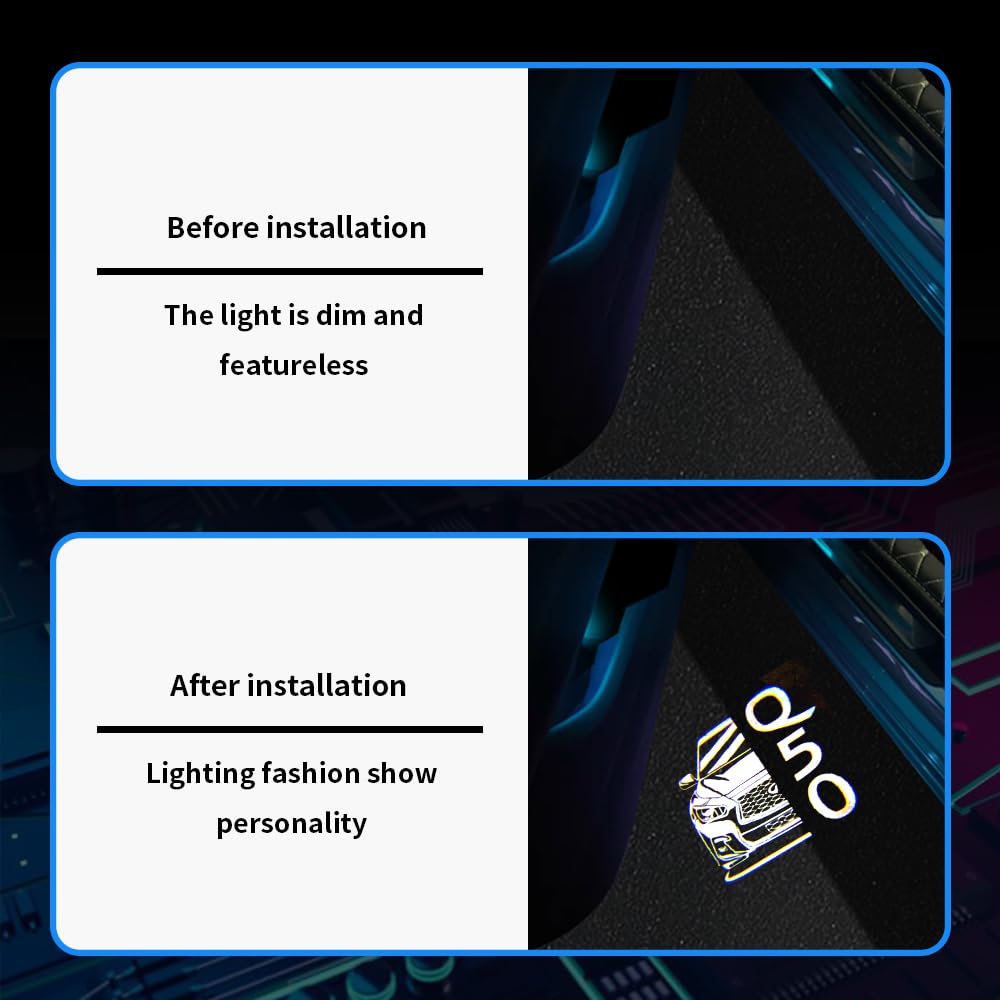 BuJinZeTui Q50L door light projector adds ambient glow at night.