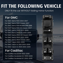 BULIAZY 15883323 window control switch front driver side for Chevrolet Suburban, reliable fit.