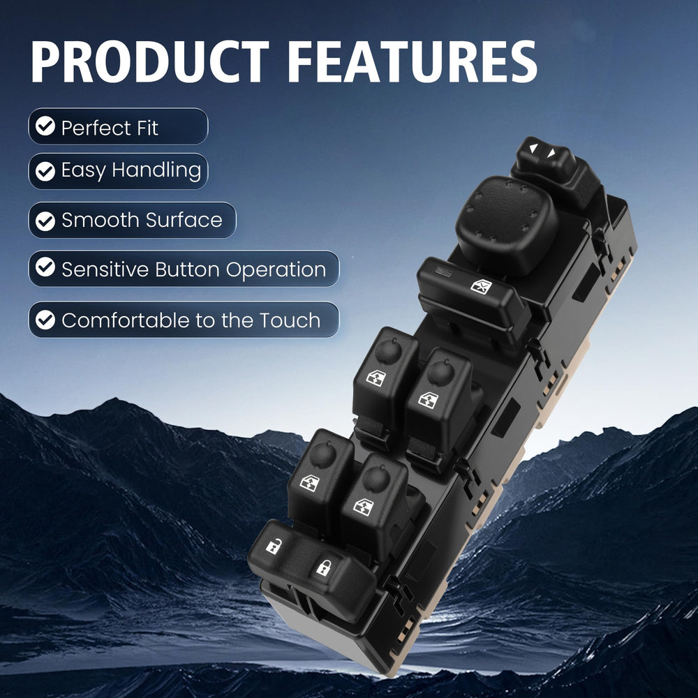 BULIAZY 15883323 driver side master switch for GMC Sierra 3500, 11-pin connector compatibility.