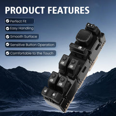 BULIAZY 15883323 driver side master switch for GMC Sierra 3500, 11-pin connector compatibility.