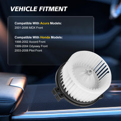 BULIAZY AC blower motor for Honda Odyssey front view, steady airflow potential