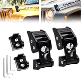 Buling aluminum hood latch kit for Jeep JK improves hood stability and feel.