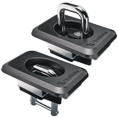 Bull Ring retractable anchors in a Toyota Tundra CrewMax bed for versatile tie-downs.