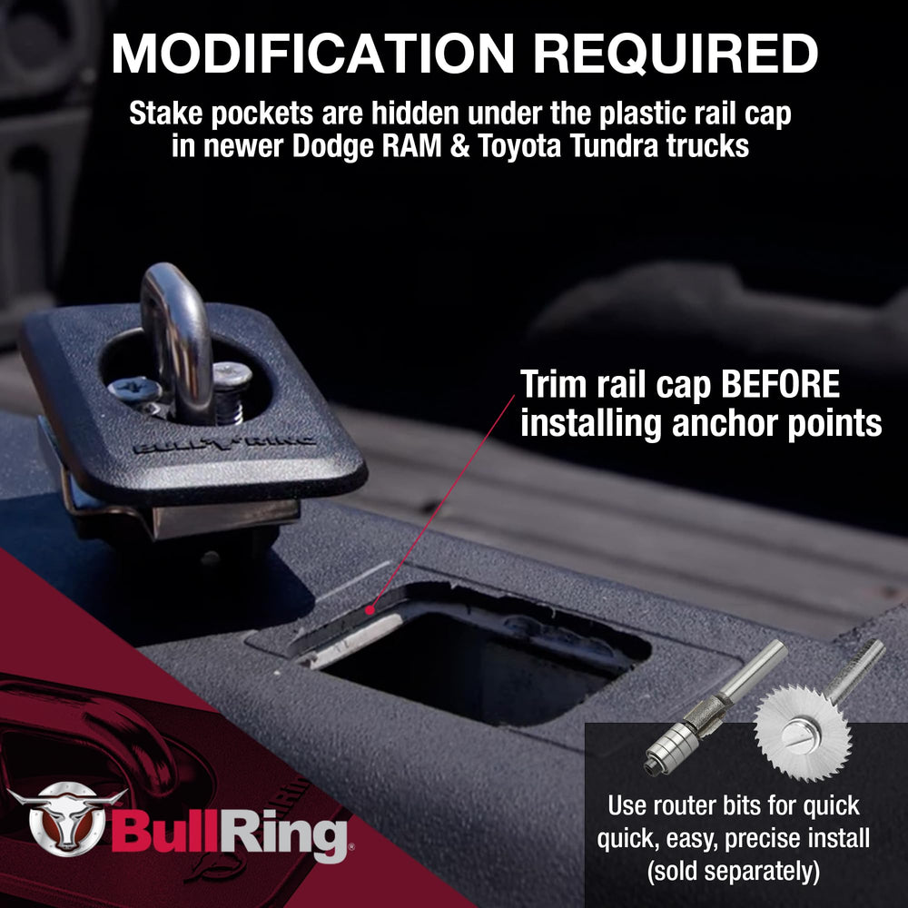 Bull Ring secure cargo gear keeps straps and cords in place.
