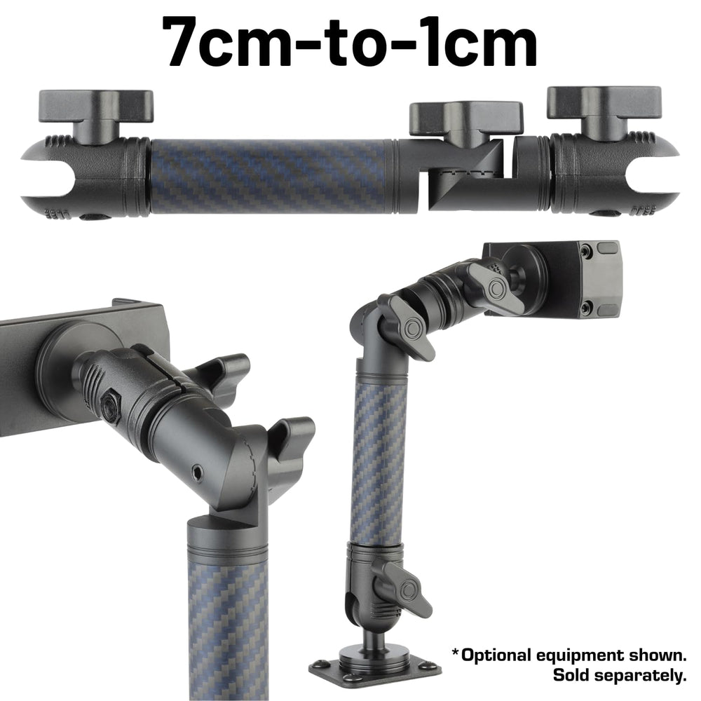 Bulletpoint articulating joint demonstrates flexible angle adjustments for optimal viewing
