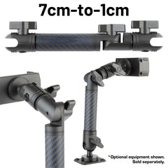 Bulletpoint articulating joint demonstrates flexible angle adjustments for optimal viewing
