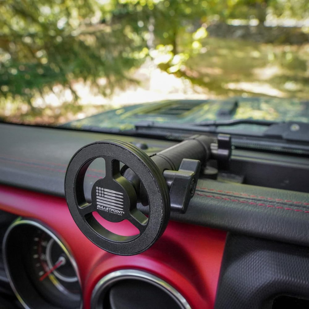 Bulletpoint carbon fiber Kevlar arm offers lightweight strength and adjustable angles