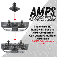 Bulletpoint 20mm ball mount enables flexible device positioning on dash