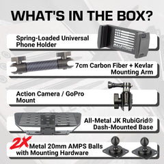 Bulletpoint dash mount rugged design withstands off-road vibrations