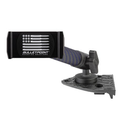 Bulletpoint dash mount phone holder centered on the Jeep dash for Wrangler JL and Gladiator.