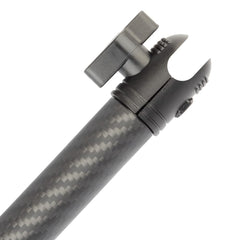 Bulletpoint matte black carbon fiber arm—lightweight durability for rugged use.