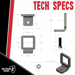 BulletProof Hitches 2.5 inch fitment compatible with standard receivers
