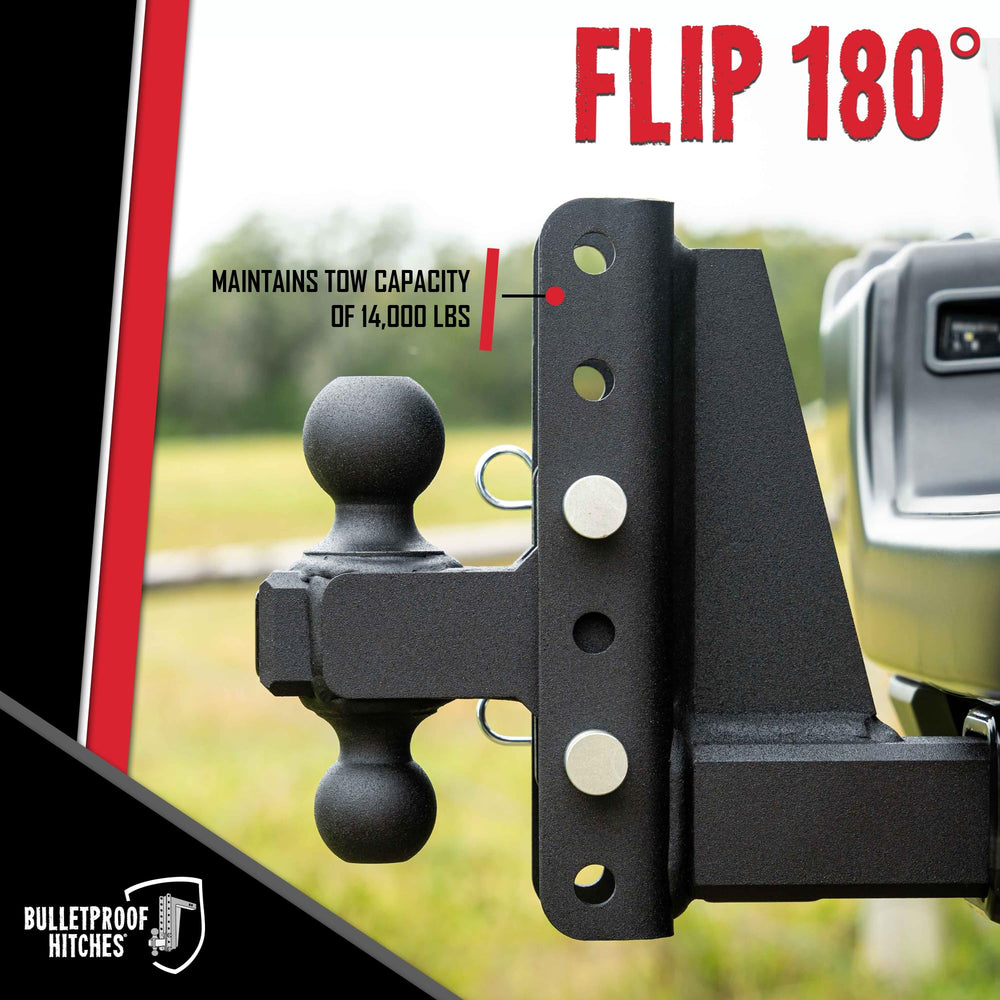 BulletProof Hitches 2-inch ball mount ready for versatile towing setups.