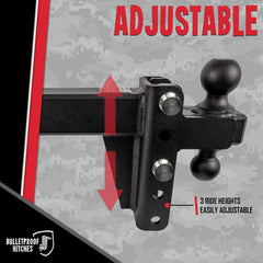 BulletProof Hitches adjustable drop hitch enabling quick height changes