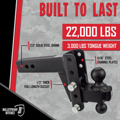 BulletProof Hitches dual-ball mount supports two ball sizes for flexibility