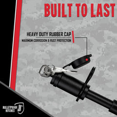 BulletProof Hitches keyed-alike locking pins for convenient multi-pin use with one key set.