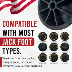 Bullke RV and camper stabilization blocks simplify leveling on uneven terrain.