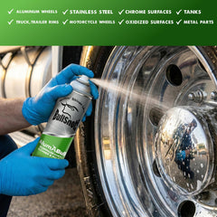 BullSnot AlumABull safe-for-all-metal-types cleans without damage on various metals.