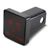 The Bully CR-007D Dodge Ram LED hitch cover shown for 2-inch receivers.