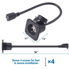 Bumbee 15 Amp design supports safe, high-conductivity connections for multiple outdoor vehicles.