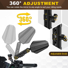 Bumbee mirror with no vibration for stable visibility on rough roads.