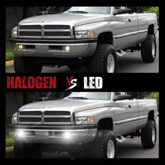 BUNKER INDUST Dodge Ram LED fog lights clear lens for sharp illumination.