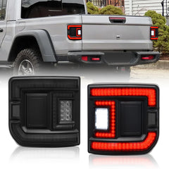 BUNKER INDUST Gladiator tail light with smoked lens enhances rear visibility and rugged style