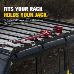 BUNKER INDUST high lift jack bracket installation demonstrates bolt-on setup.