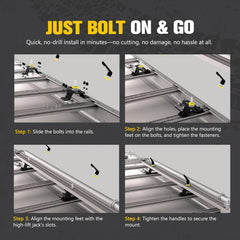 BUNKER INDUST off-road ready system keeps jack within easy reach.