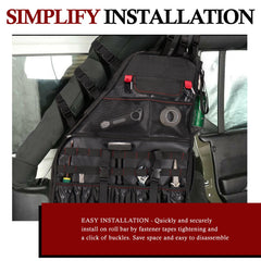 Bunker Indust roll bar bag back with straps enables quick installation
