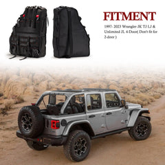 Bunker Indust roll bar bag backpack conversion enables hiking storage