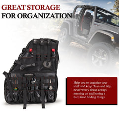 Bunker Indust roll bar bag contents organized shows modular pockets