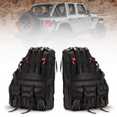 Bunker Indust roll bar bag front view with weatherproof storage for Wrangler