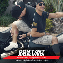 BurnJacket unisex flexible-fit calf guard for many riders
