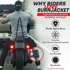 BurnJacket water- and sweat-resistant fabric for all-weather riding