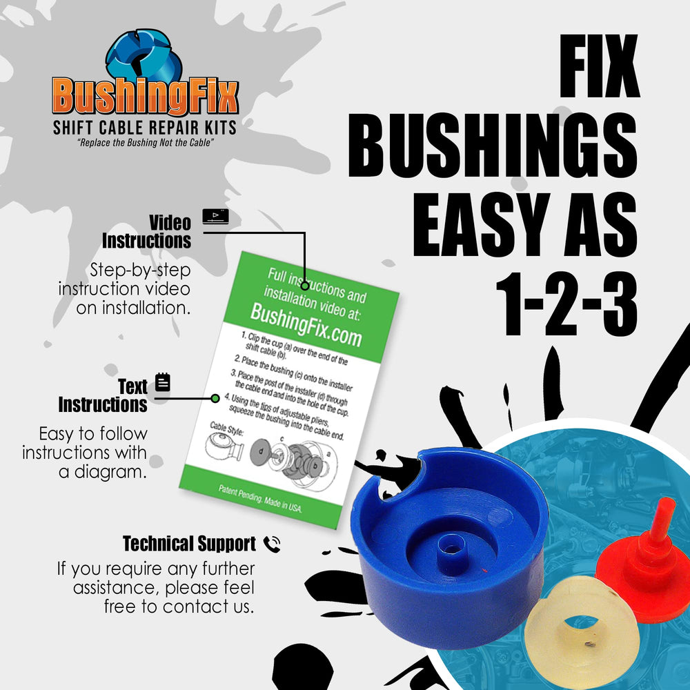 Patented design from BushingFix ensures a precise fit