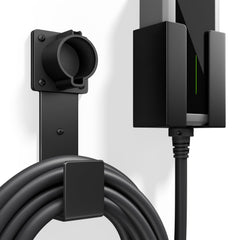 Bussdis EV charger holder wall mount securing J1772 connector for a tidy setup
