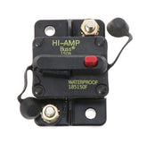 Bussmann CB185 150A Type III breaker with rugged waterproof housing for vehicles.