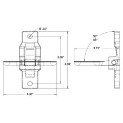 Buyers Products B2797BPC2 safety storage grab handle for trucks and RVs.