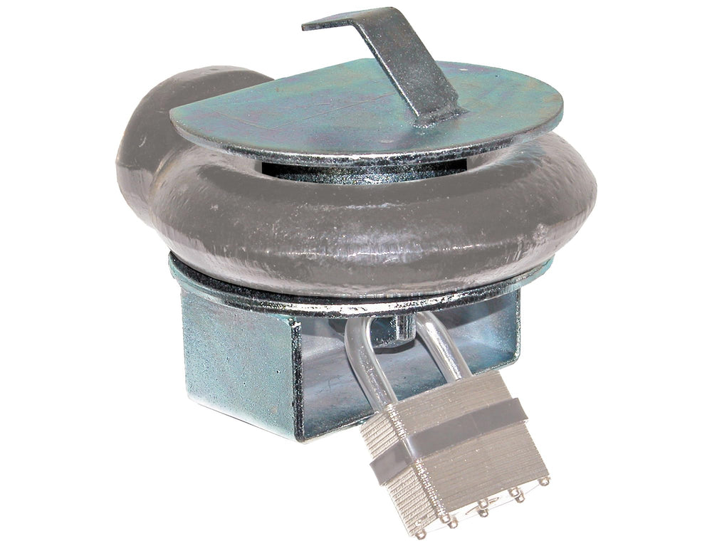 Buyers Products BDL253 drawbar lock fills the lunette eye for theft deterrence during storage.