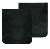Buyers Products mudflap HD black 20x24 front view protects rear wheels and reduces spray.