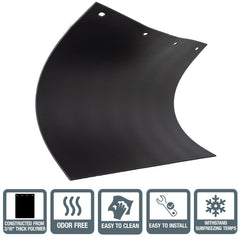 Close-up of polymer material highlights impact resistance and weather durability.