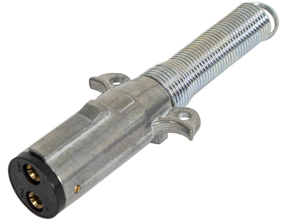 Buyers Products TC2012 trailer connector with vertical pins and spring guard for secure power.