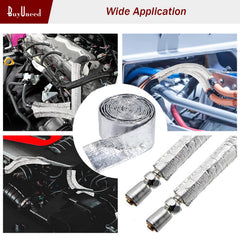 BuyUneed aluminized heat sleeve roll around spark plug wire insulation