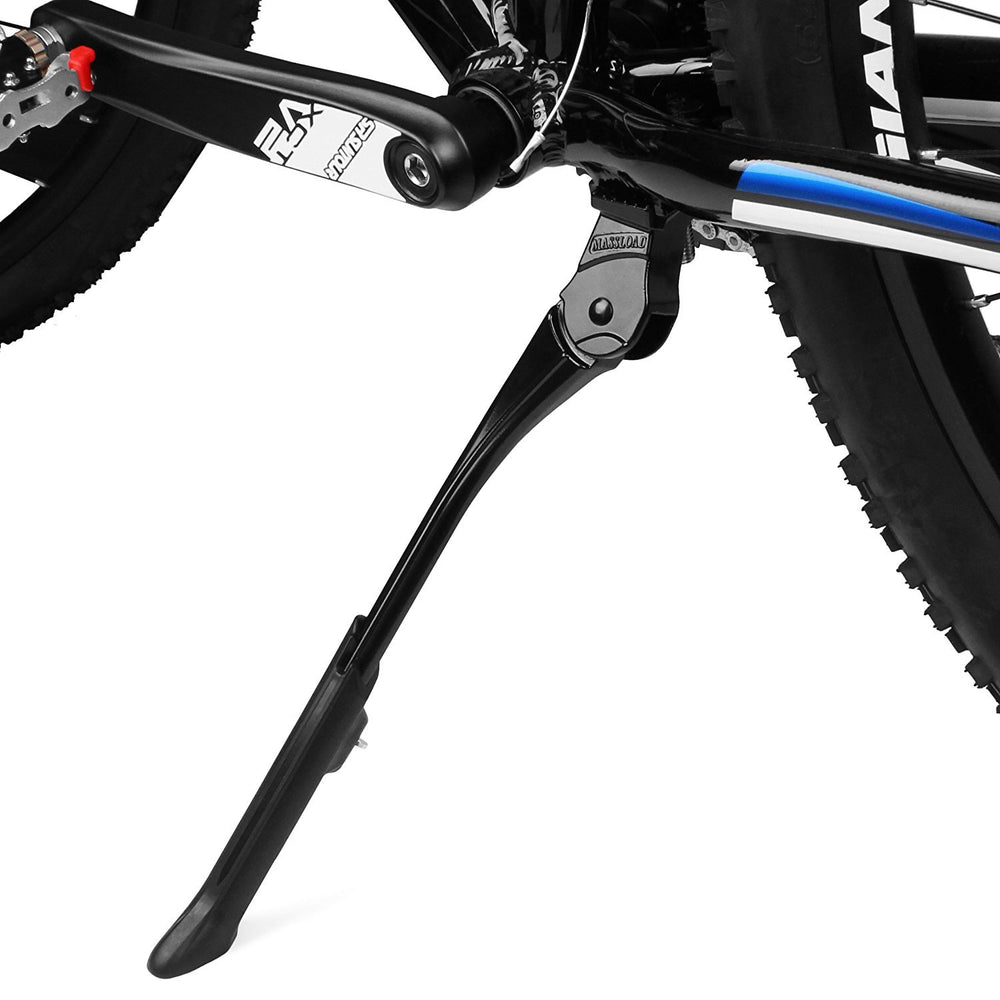 BV KA76 kickstand with hidden latch for tool-free length adjustment.